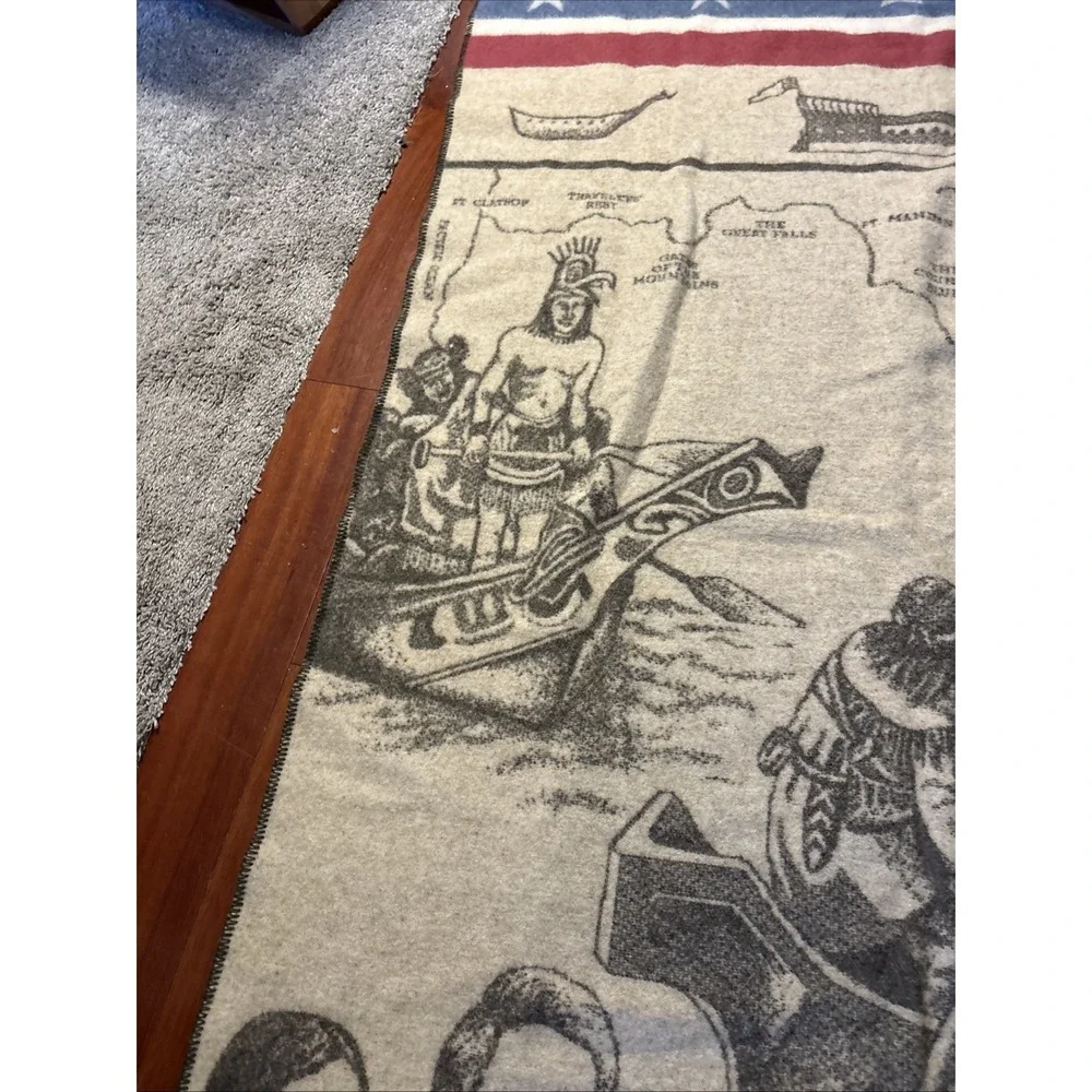 lewis and clark expedition of 1803-1806 Collectors 100% Virgin Wool Blanket MINT